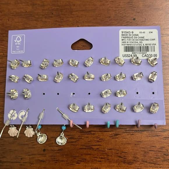 Claire’s Sensitive Solutions Beach Themed Earrings 17 new pairs - Picture 4 of 7